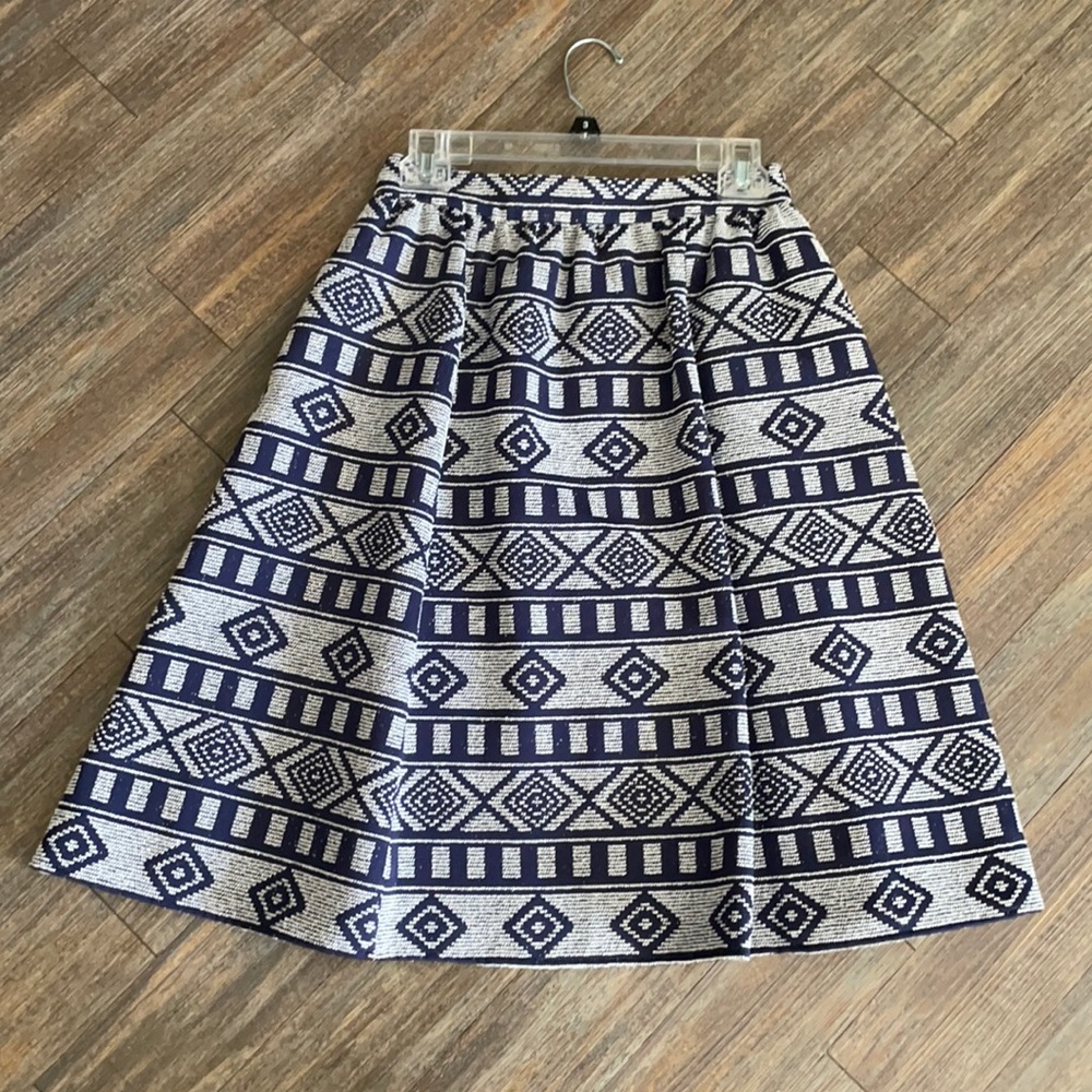 Halogen - Knee Length Patterned Skirt - image 1